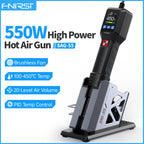 FNIRSI SAG-55 Hot Air Gun BGA Rework Solder Station Heat Gun 220V 550W Hair Dryer For Soldering SMD SMT Welding Repair Tool