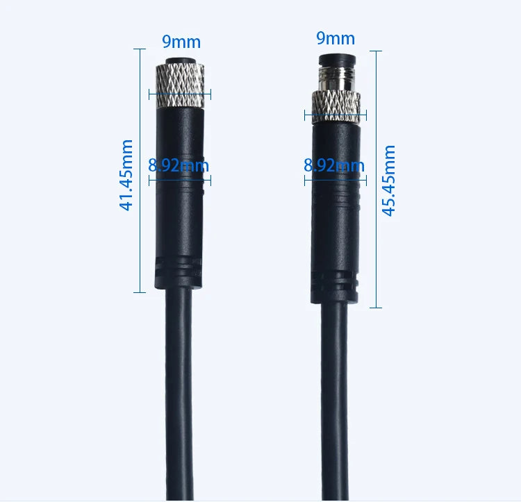 Waterproof M8 Male Female Aviation Plug Socket 3pin 4pin 5pin 6pin Straight Circular M8 Sensor Electrical Connector Power Cable