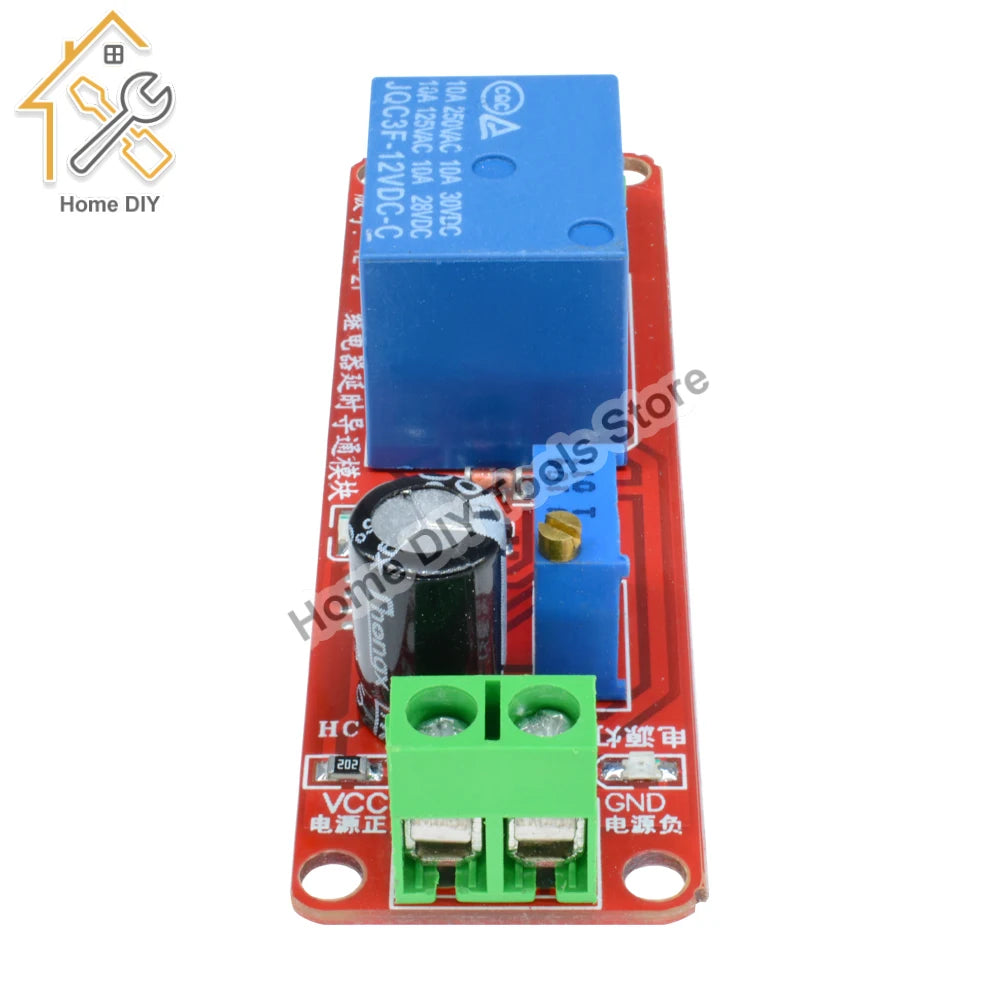 DC 5V 12V Time Delay Relay NE555 Time Relay Shield Timing Relay Timer Control Switch Car Relays Pulse Generation Duty Cycle