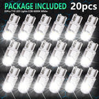 20X LED Bulbs White, Super Bright 194 168 T10 W5W 2825 LED Light Bulbs 6000K 3030 Chips LED Replacement Bulbs for interior Light
