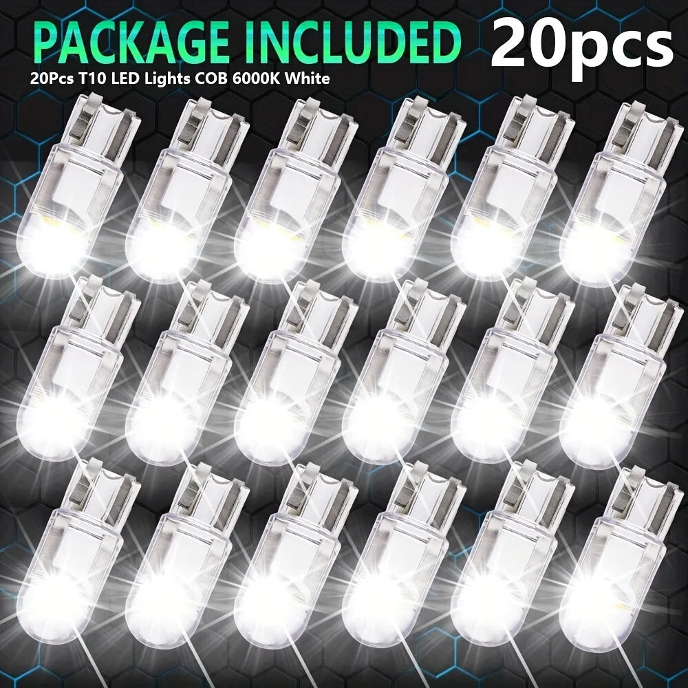 20X LED Bulbs White, Super Bright 194 168 T10 W5W 2825 LED Light Bulbs 6000K 3030 Chips LED Replacement Bulbs for interior Light