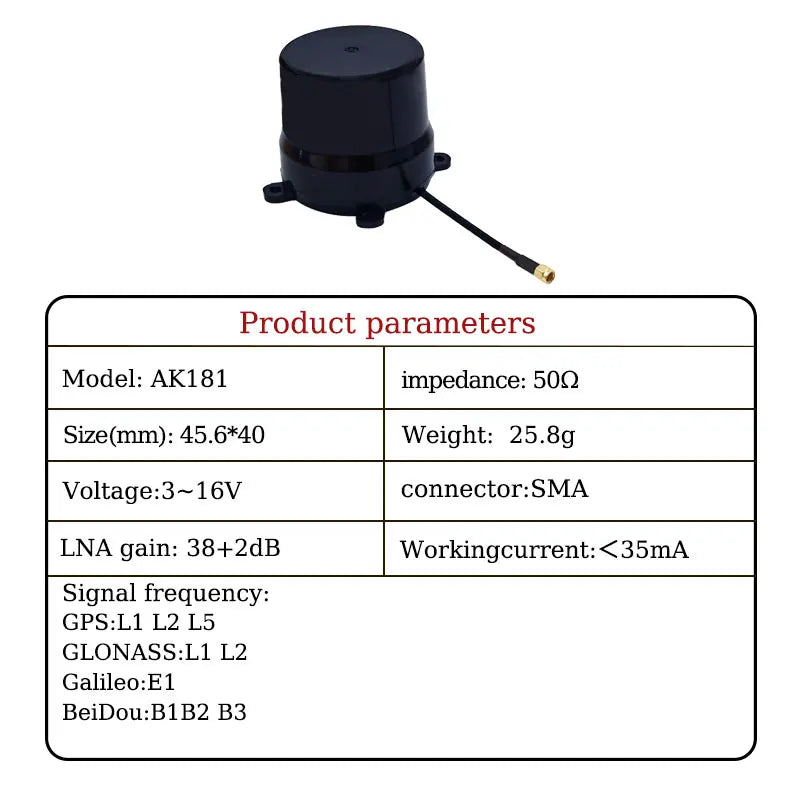 for UAV UM980/UM982 Compass IST8310 Module Type-C Connector Full Frequency High-precision Positioning RTK Centimeter Surveying