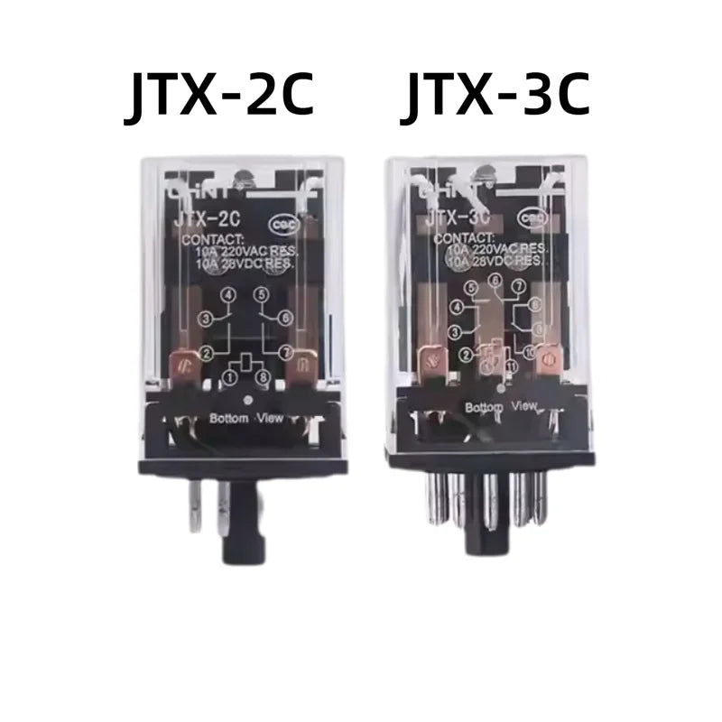 CHINT small electromagnetic relays JTX-2C JTX-3C 8-pin 11-pin AC220V AC380V DC24V DC12V intermediate relays