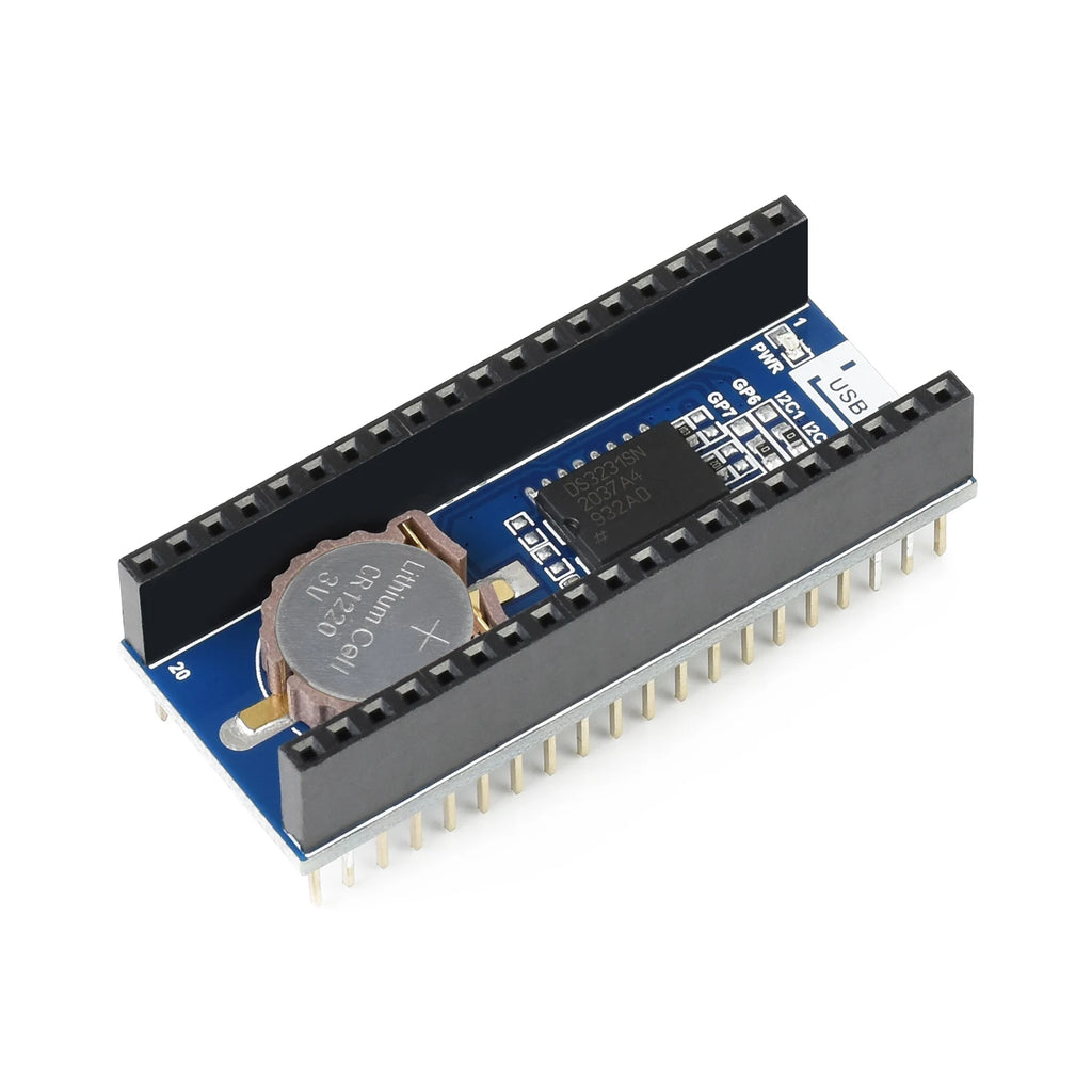 DS3231 RTC Module Real Time Clock HAT for RasPi RPI Raspberry Pi PICO 2 W 2W PICO2 RP2350 Projects Expansion Board Accessories