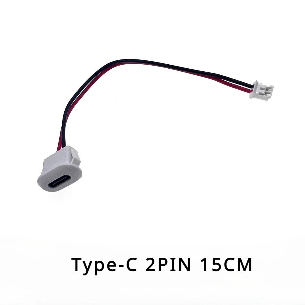 1pcs USB Type C Waterproof Connector Type-C With card buckle Female 3A High Current Fast Charging Jack Port USB-C Charger Plug