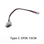 1pcs USB Type C Waterproof Connector Type-C With card buckle Female 3A High Current Fast Charging Jack Port USB-C Charger Plug