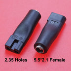 2/7Pcs 5V DC 5.5*2.1mm USB Power Cord Cable Double Hole Charging Adapter Plug For All Kinds Hair Clippers Beard Trimmers Shavers