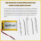 103450 3.7V 2500mAh Polymer Lithium Rechargeable Battery JST PH 2.0mm 2Pin Plug for Camera GPS Navigator MP5 Bluetooth Headset
