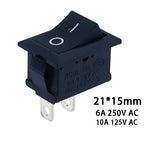 KCD11-101 3A/6A 250V 6A/10A 125V 10*15mm 21*15mm SPST 2PIN ON/OFF G130 Boat Rocker Switch Car Dash Dashboard Truck KCD1 switch