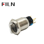 19mm Illuminated Rotary Selector Switch (2/3 Positions) DPDT Latching 12V LED Multi-Color for Industrial/Automotive Applications