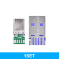 1/5Set PD Fast Charge Type-C USB 65W 5A  Male Connector Welding With 5Pin PCB + Type A Male 5Pin USB DIY OTG Data Charge DIY KIT