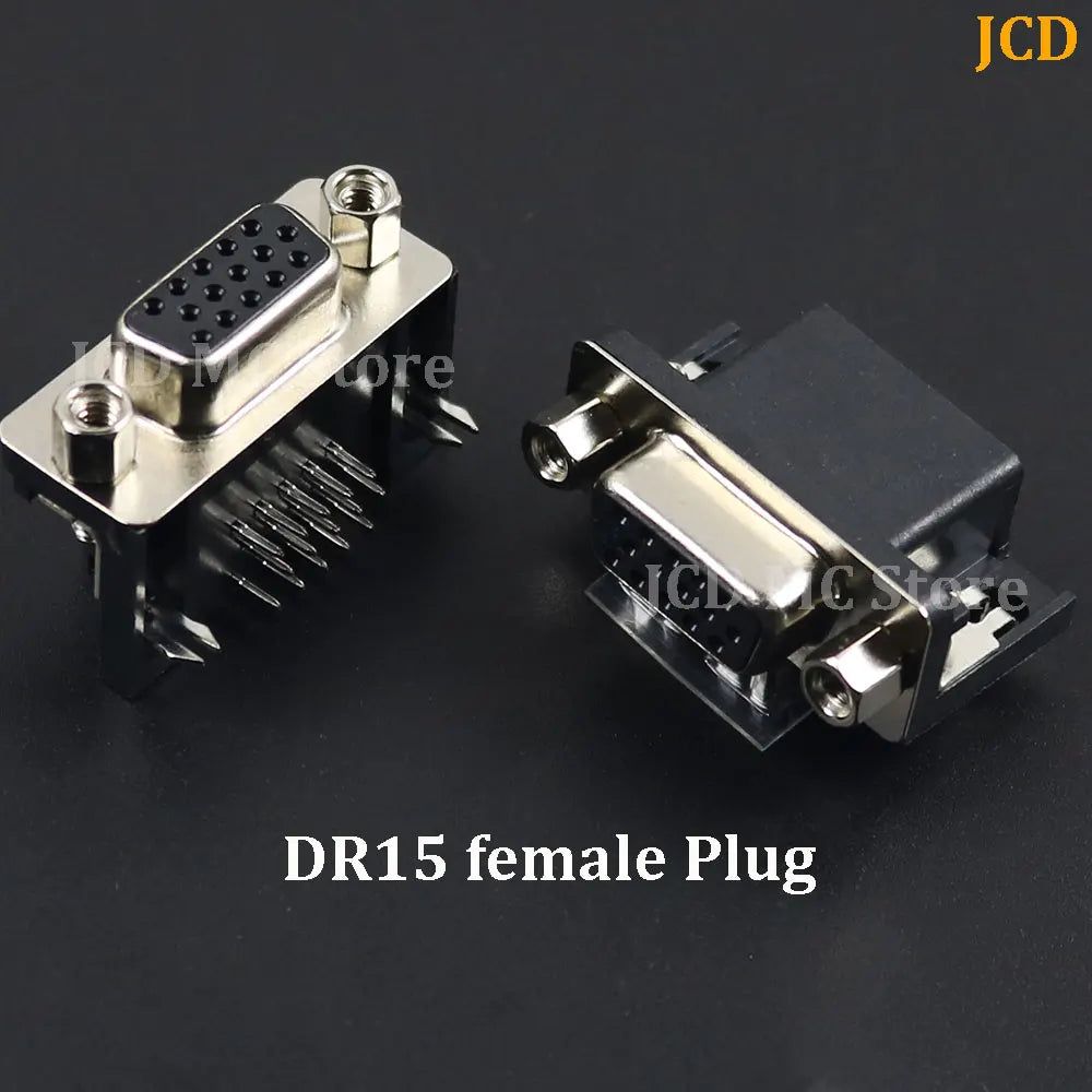 1/5/10Pcs DR9 DR15 Hole/Pin Female/Male Right Angle Welded D-Sub Connector RS232 Serial Port Adapter DB9 9/15 Pin