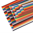 Rainbow Dupont Flat Ribbon Cable 1.27mm Pitch 1 Meter Length 6P‑64P Multi Pin Counts Compatible for FC Dupont Connector