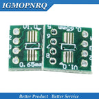 10PCS PCB Board  SMD Turn To DIP SOP MSOP SSOP TSSOP SOT23 8 10 14 16 20 24 28 SMT To DIP Adapter Converter Plate