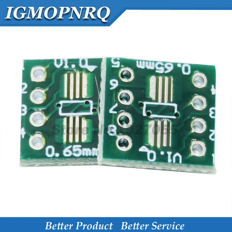 10PCS PCB Board  SMD Turn To DIP SOP MSOP SSOP TSSOP SOT23 8 10 14 16 20 24 28 SMT To DIP Adapter Converter Plate
