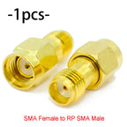 Connector SMA to SMA/ RP-SMA to SMA / RPSMA Male Plug & Female Jack Slide-on Straight RF Coax Adapter Connector
