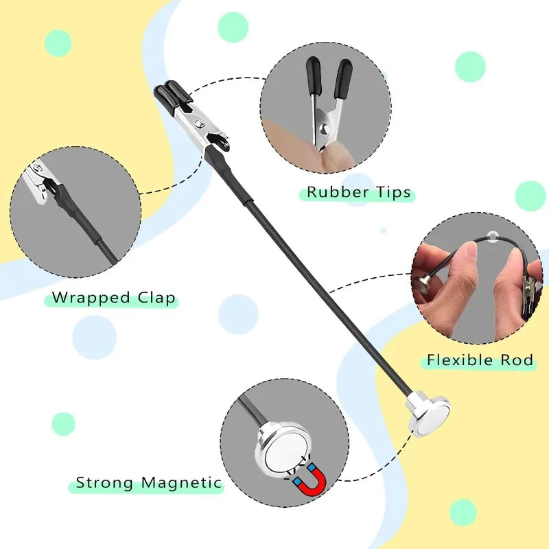 50/1PCS Flexible Magnetic Alligator Clips Model Painting Stand Base Holder Crocodile Clamp Price Tag Display Alloy NoteClips