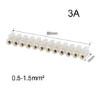 Junction Box Electrical Screw Terminal Block and Insulated Barrier Strip Wire Connectors Connecter Electronic Cable Contacts