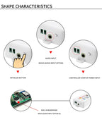 WS2812B WS2815 RGBIC LED Strip Controller Colorful-X7 Bluetooth/WIFI/Zigbee Smart Music Rhythm Sync Pixels Lighting DC5-24V