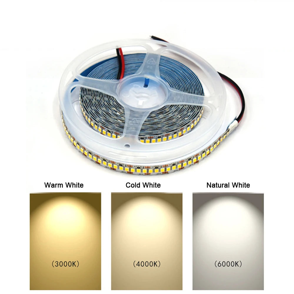 5V 12V 24V 2835 Led Strip 5m 300/600/2400 Pixels Led Tape SMD 3528 Fiexible Light Bar Strips Under Cabinet Lighting Backlight