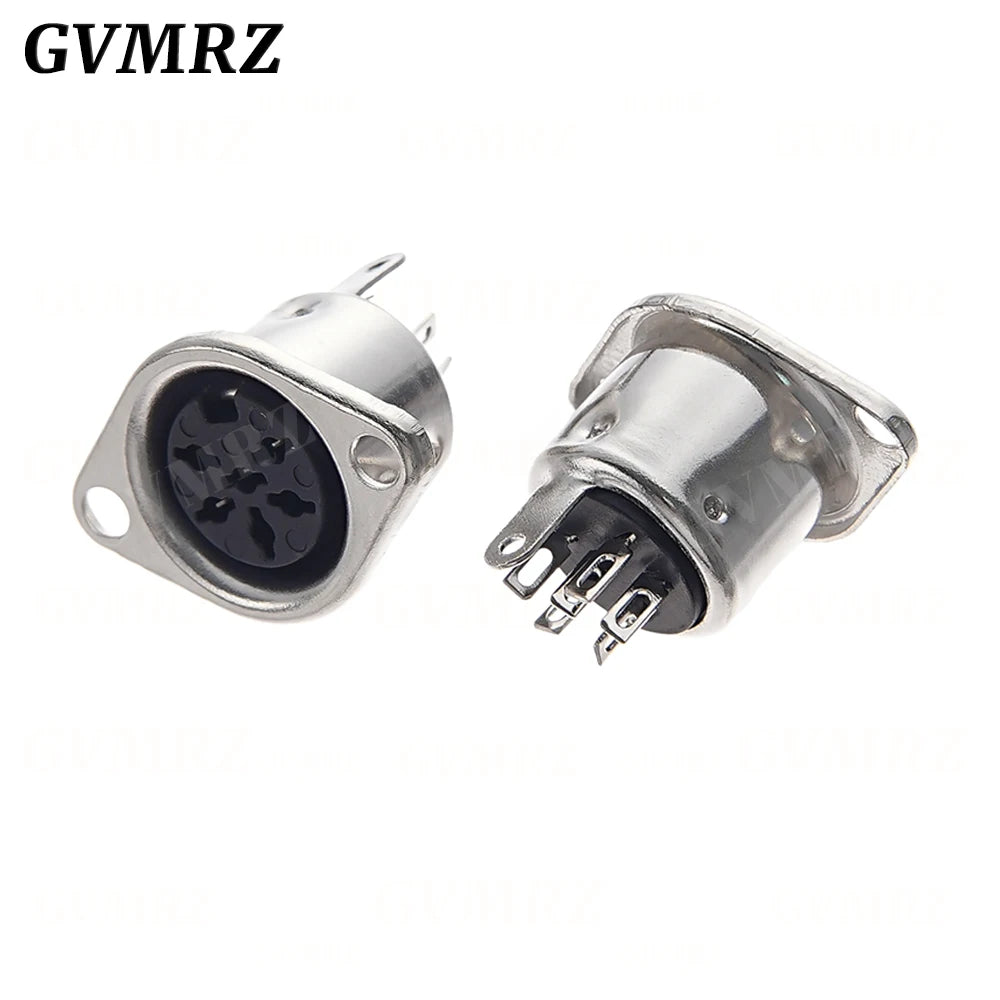 2PCS/lot 3/4/5/6/7/8PIN Panel Mount Male Female Jack DIN Adapter MIDI Cable Connector 3P 4P 5P 6P