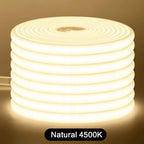 High Bright 220V 230V COB LED Milky Neon Strip Lights 288LEDs/M 3000K 4500K 6000K Waterproof Super Flexible Ribbon Tape 1-100M