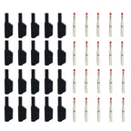 20PCS/ 4mm Male Retractable Sheath Stackable Banana Plug Shrouded Fully Insulated Safety Wire Solder Connector Black Red