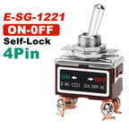 High Current Toggle Switch 2/3/4/6/8/9/12Pin Self Reset/Self-locking Switch Copper Pin 32A 250VAC Push Button Switch