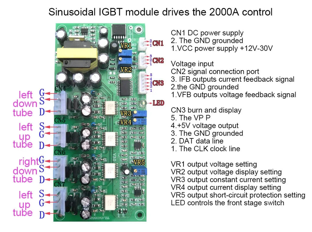 Customized Sine Wave High Power IGBT Module Control 2000A Driver Board
