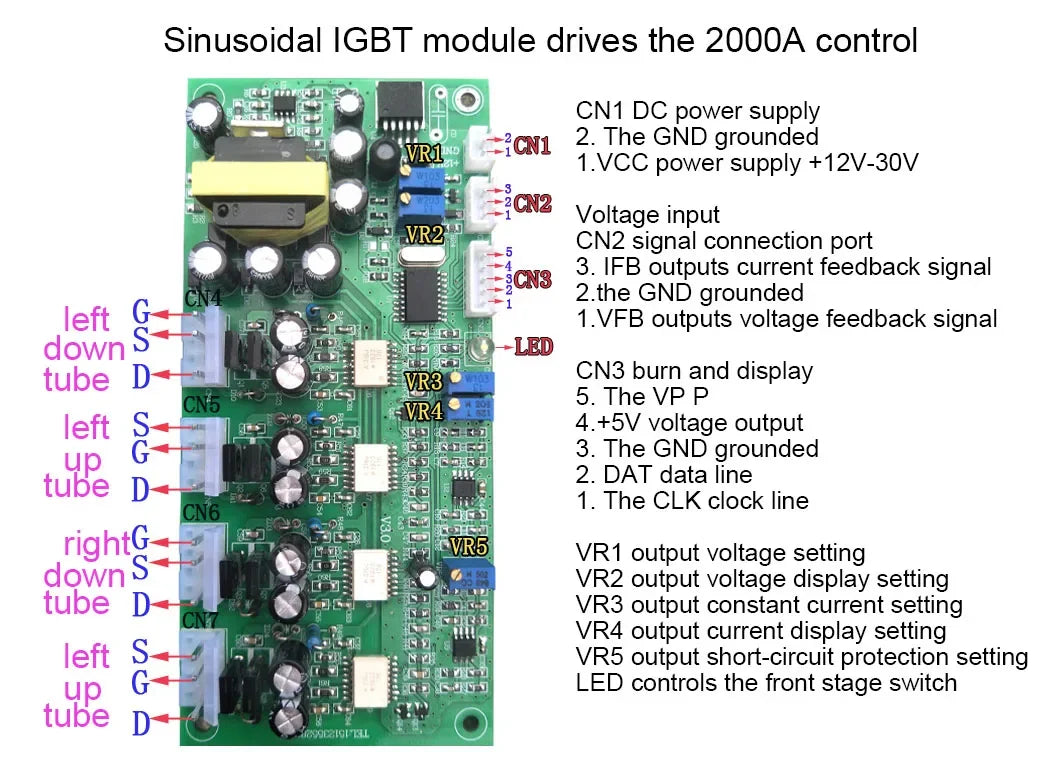 Customized Sine Wave High Power IGBT Module Control 2000A Driver Board