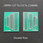 1piece 1.27mm 2.0mm 2.54mm Pitch Transfer Plate Converter Single Double Row Pin PCB Adapter Board