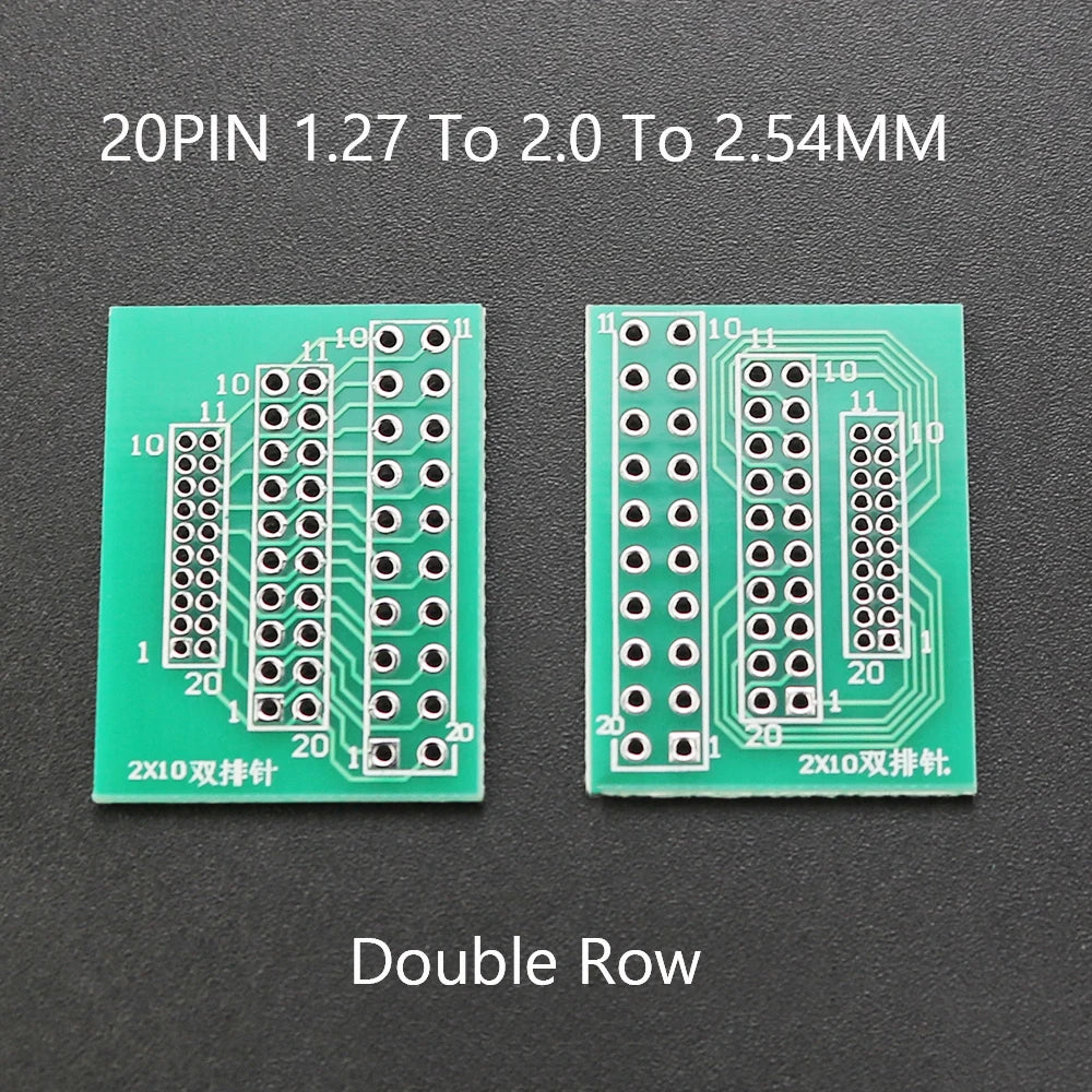 1piece 1.27mm 2.0mm 2.54mm Pitch Transfer Plate Converter Single Double Row Pin PCB Adapter Board