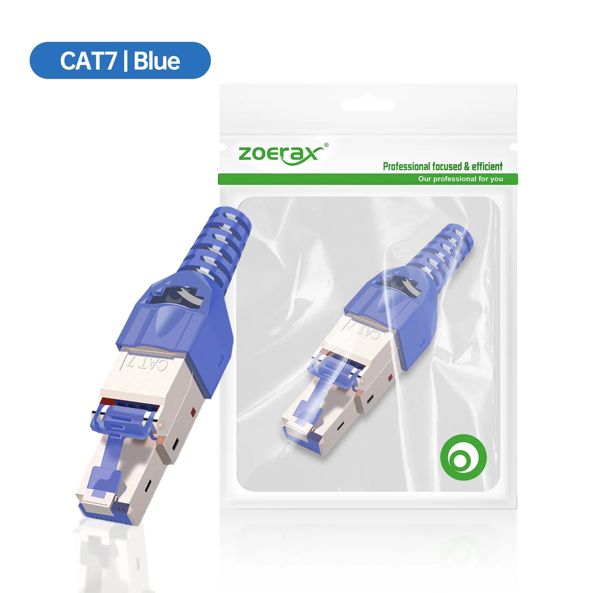 ZoeRax RJ45 CAT8 Cat7 CAT6A Connector Tool-Free, Toolless RJ45 Termination Plug Reusable Shielded for Ethernet Cables 10Gbps POE