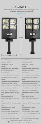 LED Super Bright Outdoor Solar Powered Lamp Waterproof Motion Sensor Human Induction Solar Garden Light Yard Garage Light