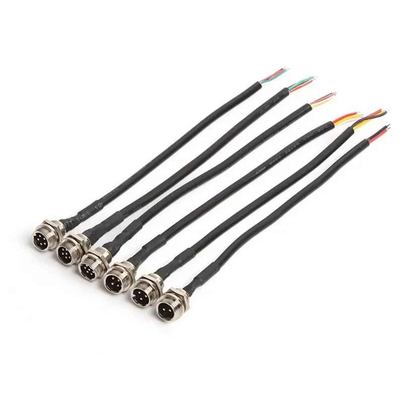 GX16 2 3 4 5 6 7 8 9 10 Pin Aviation Plug Socket with Wire M16 4-7A Connector Cable Customized Male Female Extension Line 1-5M