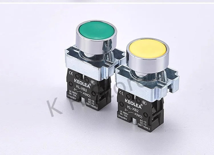 1Pcs Button Switch Self Reset Small Mushroom Head Emergency Stop 22mm Knob Key Start Inching Power on XB2-BG21 XB2-BA31 XB2-BS54