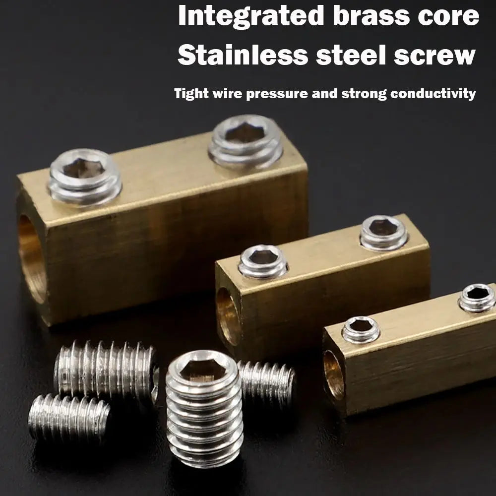 With Heat Shrink Tubing Brass Terminal Block Pressure Free High Current High Power Splitter Waterproof Wire Connector Electrical