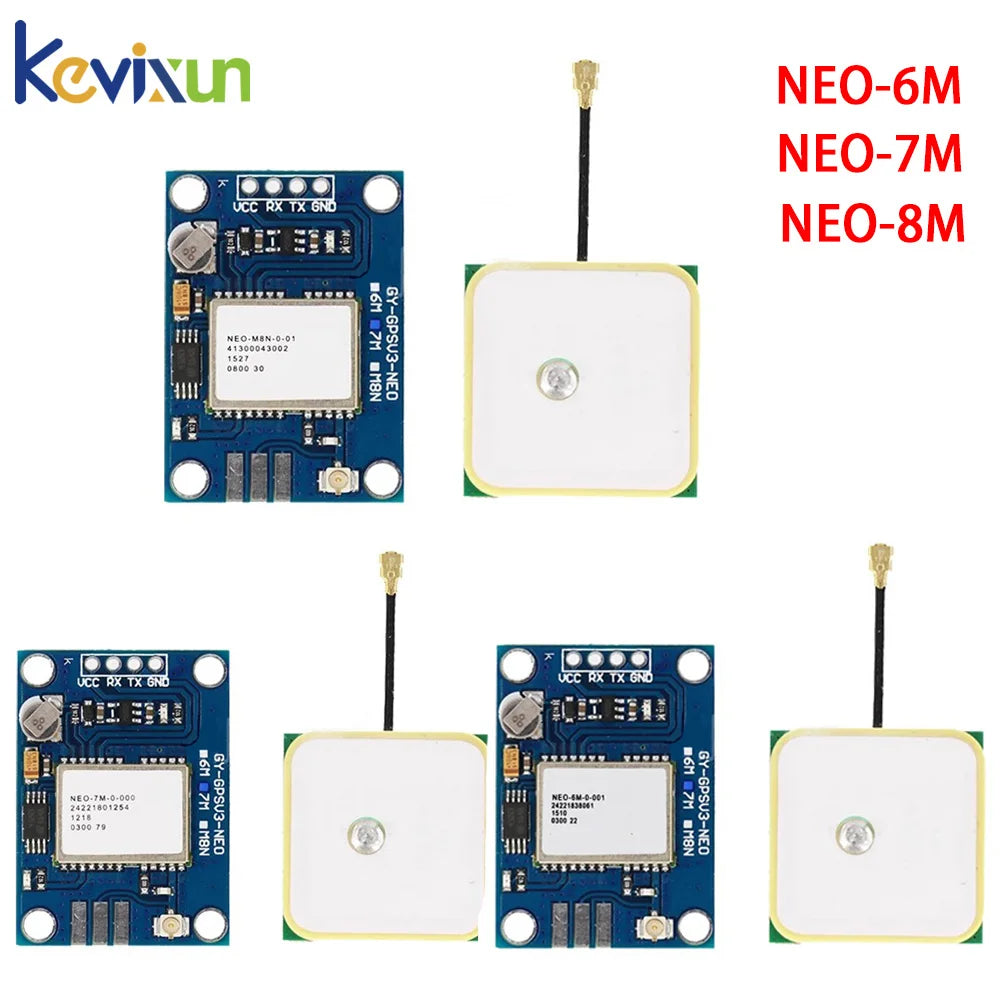 GY-NEO6MV2 New NEO-6M NEO-7M NEO-8M GPS Module NEO6MV2 with Flight Control EEPROM MWC APM2.5 Large Antenna for Arduino