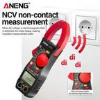 ANENG ST170 Clamp Meter Digital Multimeter Tester 500A AC Current AC/DC Voltage+B18 Highlight Voltage Tester Pen Electrician Set