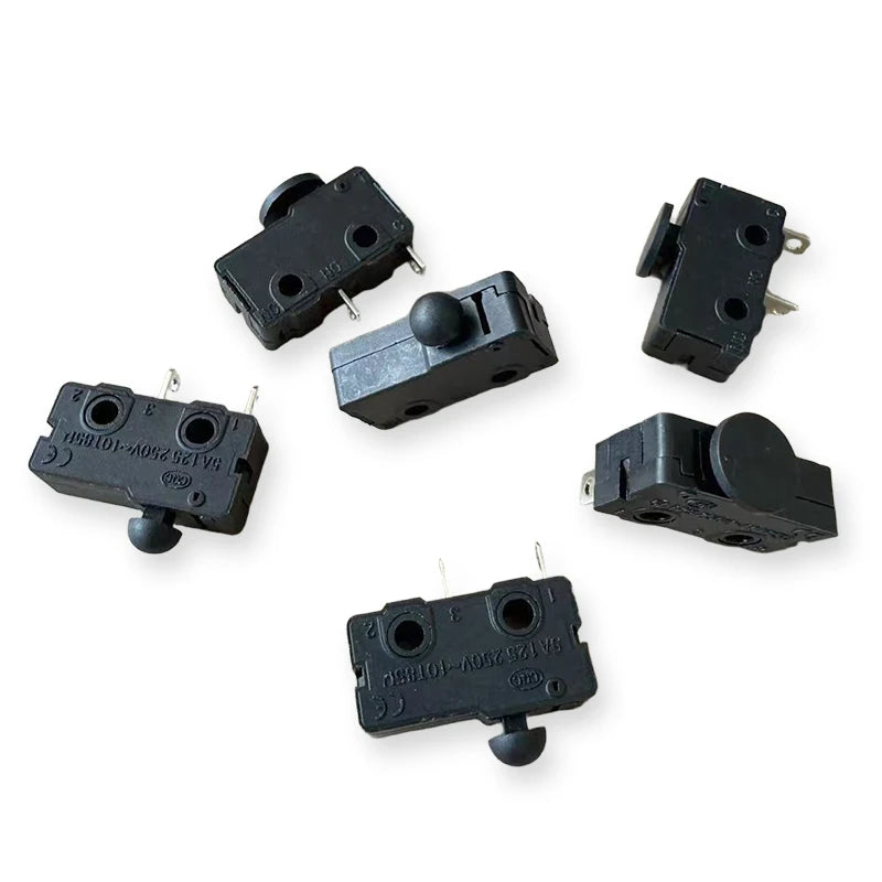 20PCS Micro Motion Mouse Switch Small Mushroom 5mm Handle Large Round 8.5mm Handle Normally Open Black 2Pin 20*11 Self Resetting