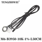 NTC Temperature Sensor Temperature Measurement Thermistor 10K B3950 1% M3M4M5M6M8M10 Inverter Fan Wire Ear Fixed Probe