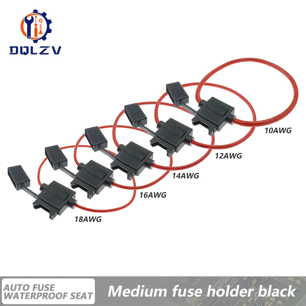 Medium 32V Car Waterproof Fuse Holder Socket 18/16/14/12/10AWG Auto Motorcycle Motorbike Blade Fuse 3A 5A 7.5A 10A 15A 20A 25A