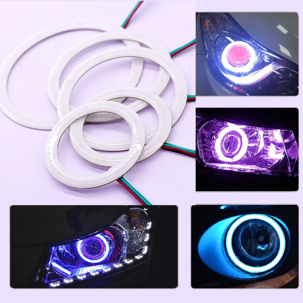 5V/12V WS2812 RGB COB Ring Light 27/48/74/96/120MM Individually Addressable with Built-in IC WS2812 WS2811 DC5V/12V RGB COB RING