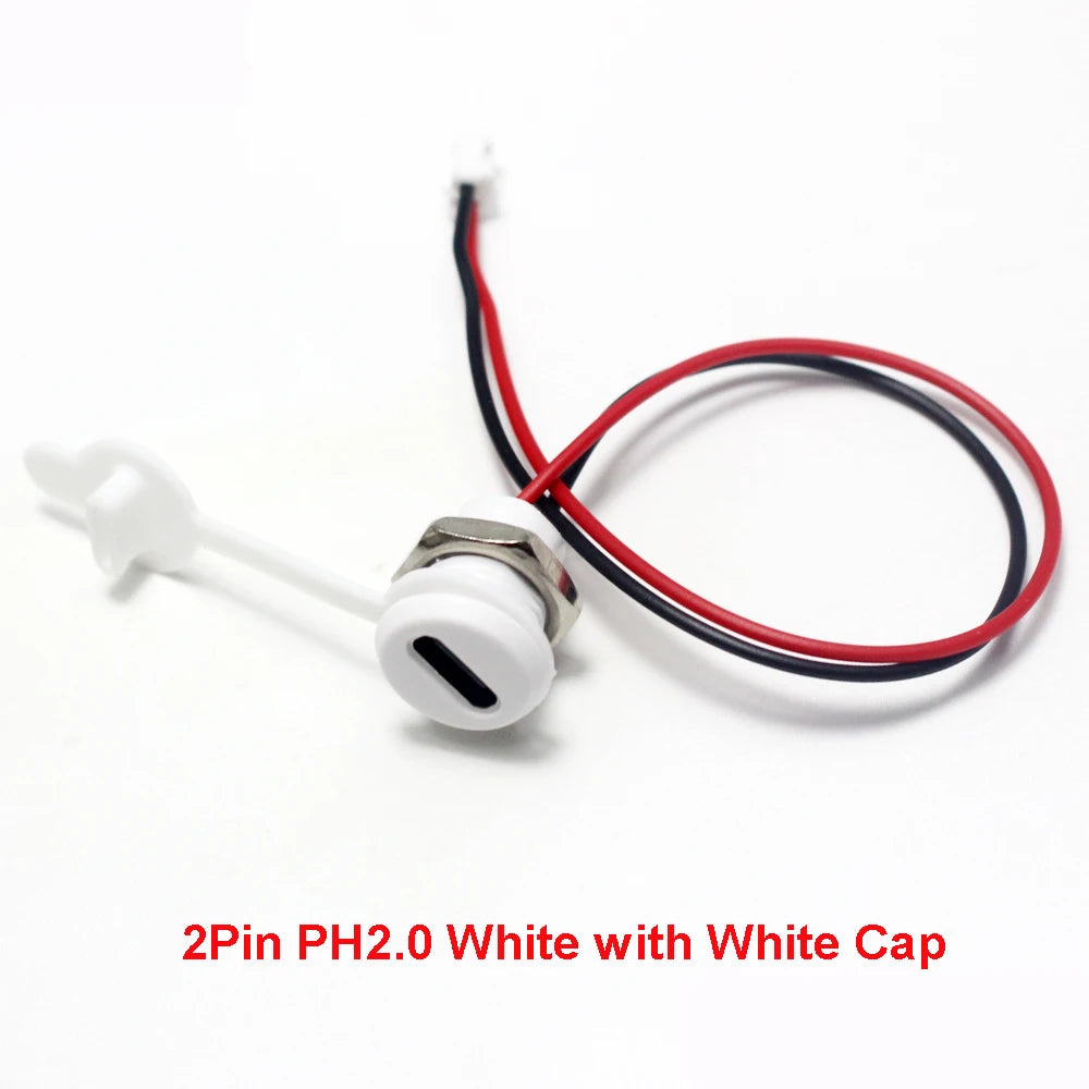 1PCS 2/4/5Pin USB-C Connector Type-C Waterproof with PH 2.0 Nut Locking Panel Mounting TPC Waterproof Fast Charging Jack Port