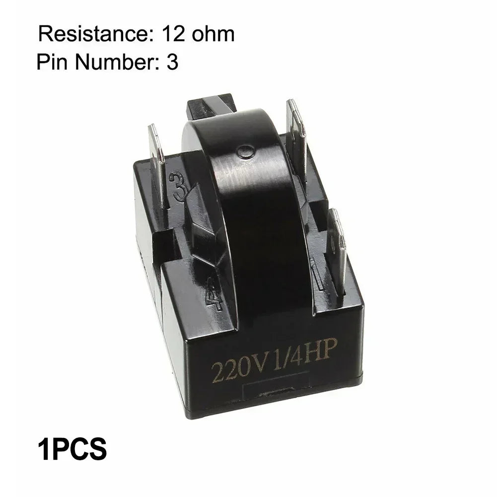 1pc Refrigerator PTC Starter Relay Replacement 1/3/4 Pins Compressor Overload Protector For Air Conditioner Compressors