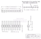 10PCS 1.0mm 1.27mm 2.0mm 2.54mm Pin Header Double Row Male 1/2~40P Breakaway PCB Board Connector Strip Pinheader 1*2/2P 4P 6-40p