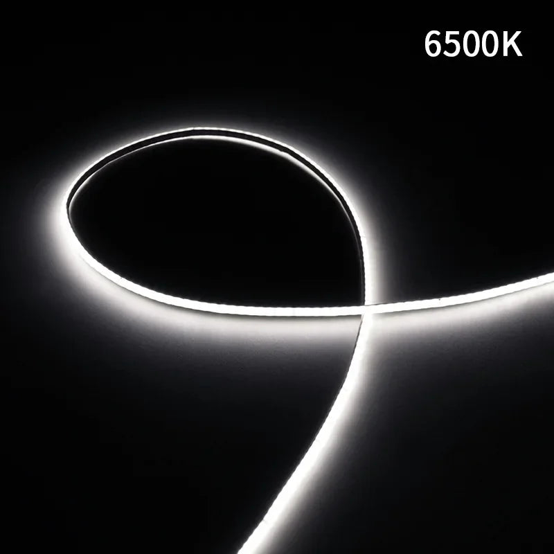 5V 12V 24V 3mm Ultra Narrow COB LED Strip 400LEDs LED Bar Lights for Car Lamp Orange 1800K 2000K Warm White 4000k Red 5m 10m 50m