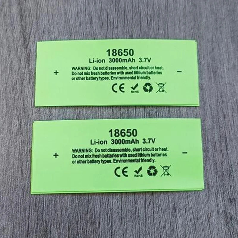 18650 Battery Packaging PVC Heat Shrinkable Film Lithium Battery Insulation Sleeve Shrink Skin Packaging Tube Packaging