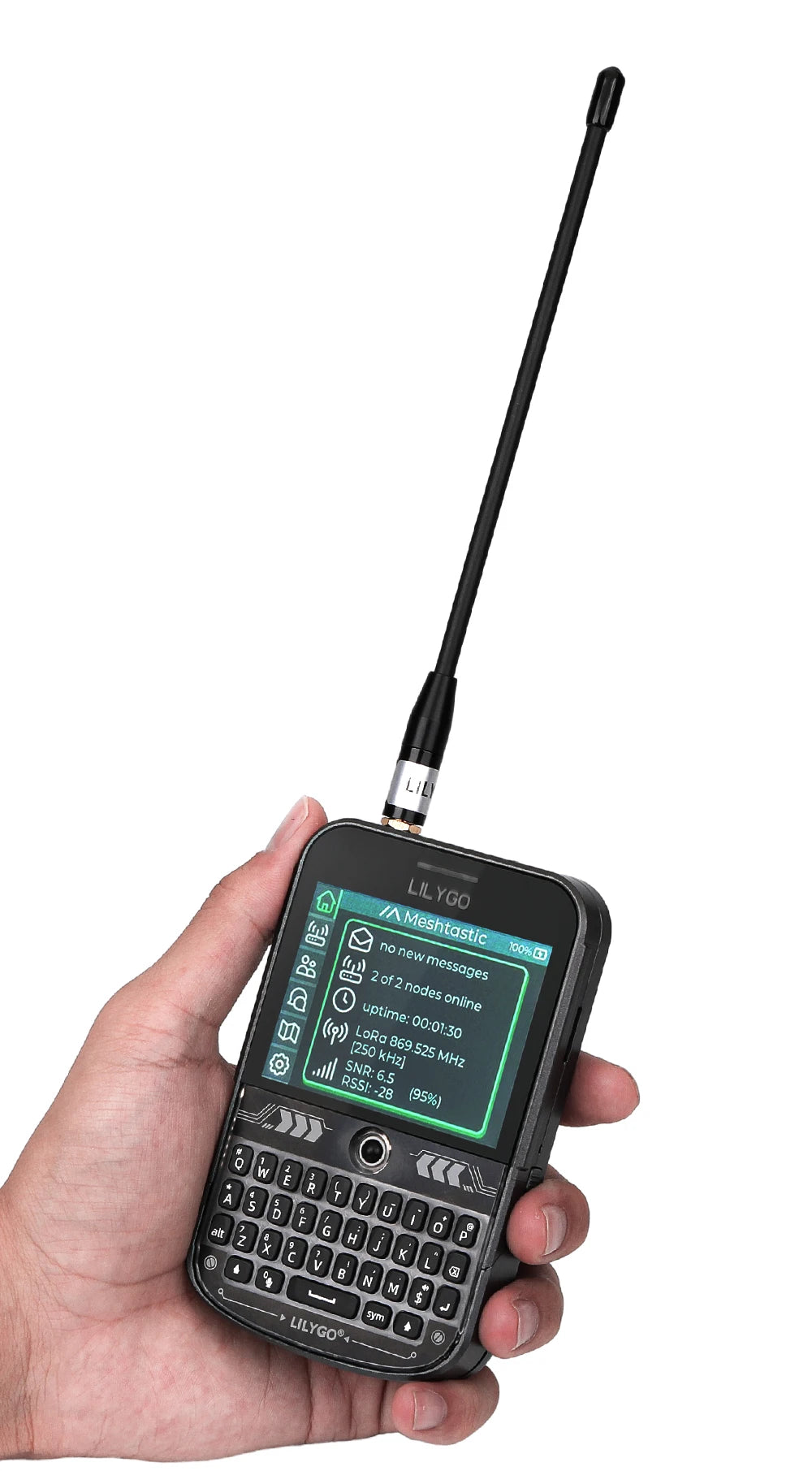LILYGO T-Deck Plus Lora Mesh Radio with ESP32-S3 GPS LoRaWAN for Meshtastic Pocket Tracker Node with External Antenna