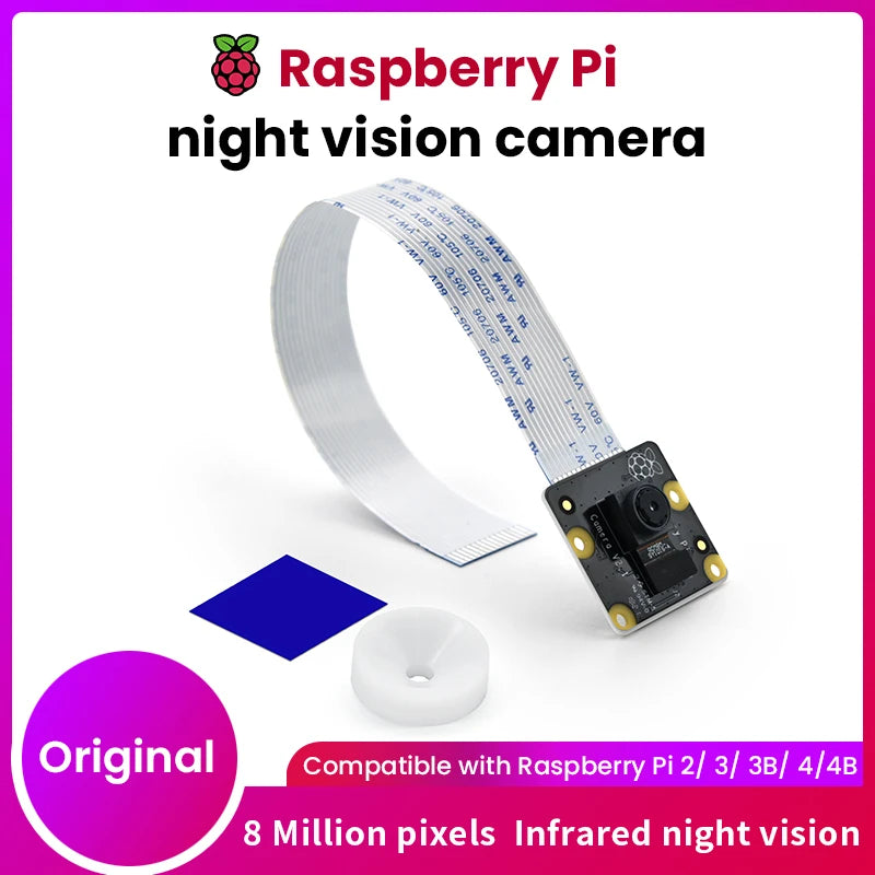 KEYESTUDIO Raspberry Pi Camera Module 5/8 Megapixels 1080p Mini HD PiNoIR Camera Wilde Angle Module For Raspberry Pi 2/3/3B/4/4B